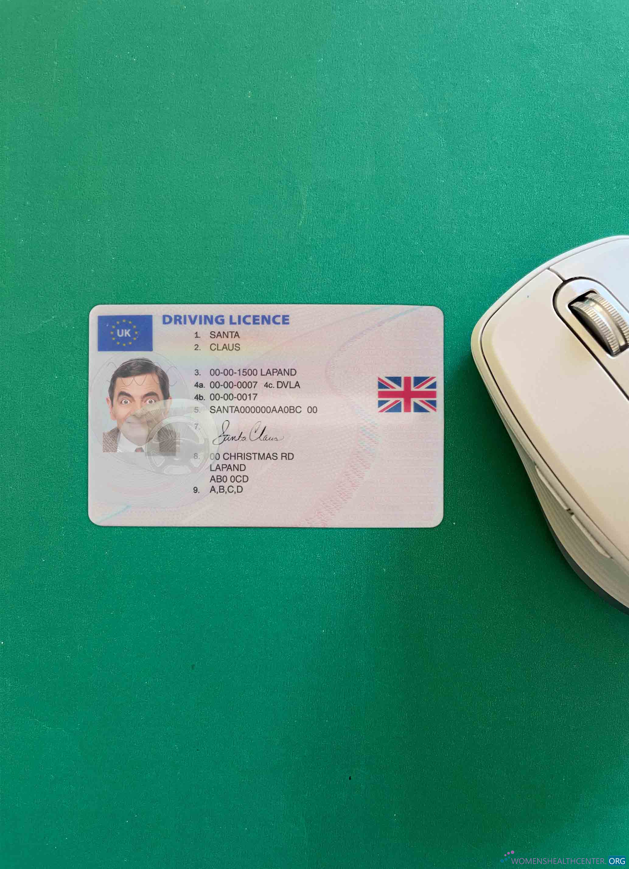 United Kingdom driving license (between January 2021 and December 2021) photolook FRONT